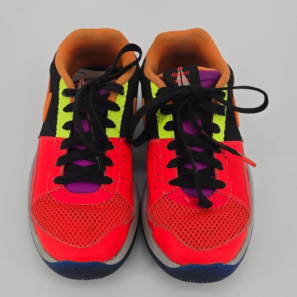 Nike Ja 1 GS Bright Mandarin Vapor Green Mismatched Basketball Shoes 4Y Kids